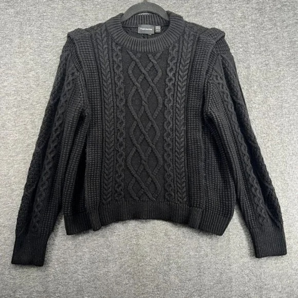 Frank & Oak Cable Knit Mock Neck Sweater - Picture 1 of 8